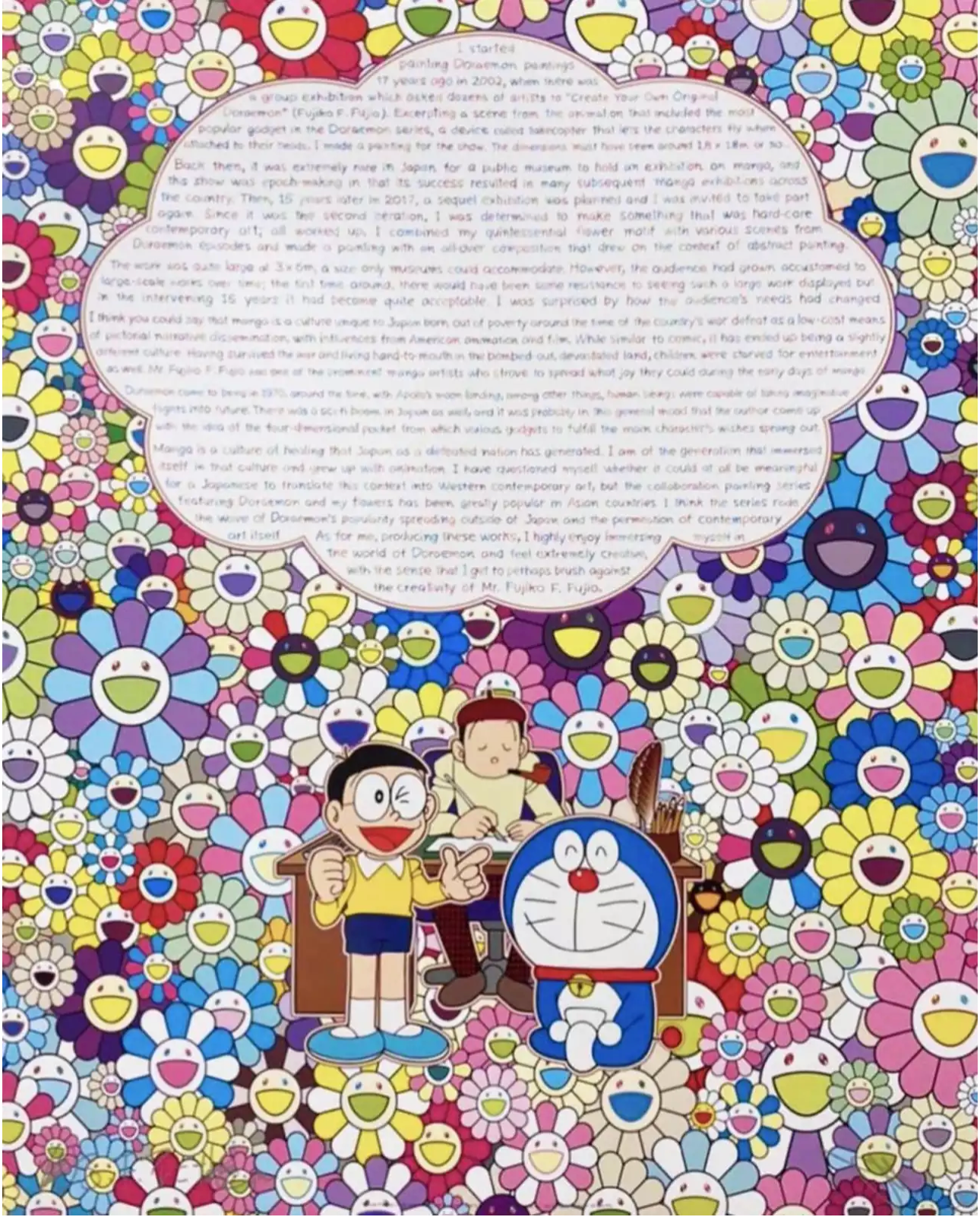 Takashi Murakami 村上隆 Art Prints: Excuse Painting on my Collaboration With Doraemon