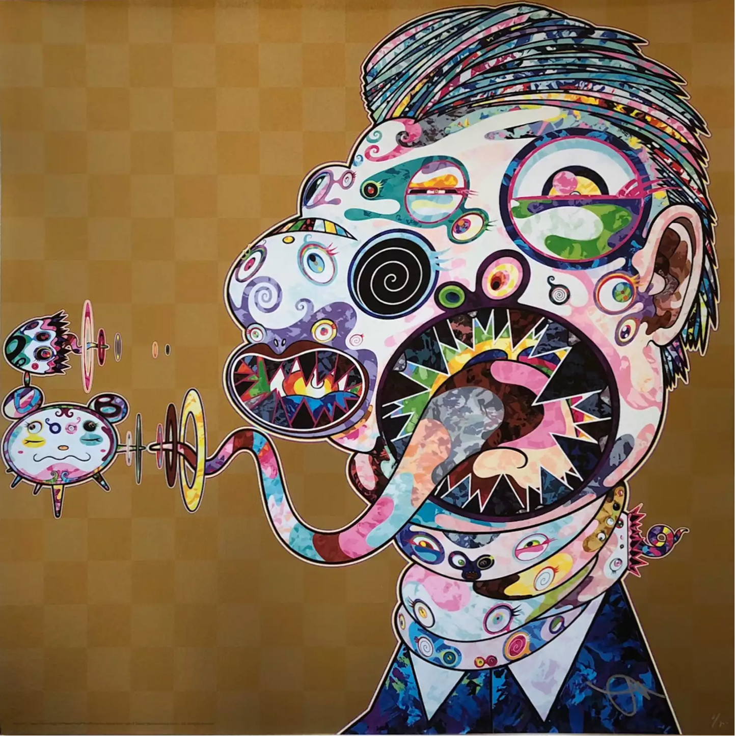 Takashi Murakami Art Prints: Homage to Francis Bacon(Study for Head of isabel Rawsthorne and George Dyer) B