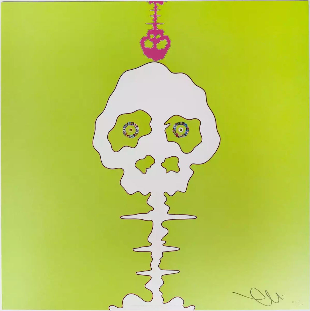 Takashi Murakami Art Prints: Lime Green - Time (Time Bokan)