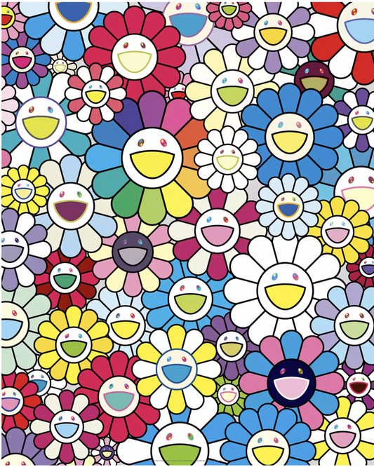 Takashi Murakami Art Prints: A Field of Flowers Seen from the Stairs to Heaven