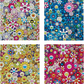 Takashi Murakami Art Prints: An Homage to Yves Klein Multicolor B; An Homage to IKB 1957 B; An Homage to Monogold 1960 B; and An Homage to Monopink 1060 B, 2012