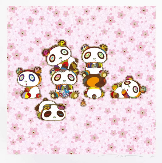 Takashi Murakami 村上隆版畫 Art Prints: Baby Pandas Cuddling Yay