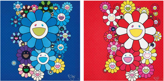 Takashi Murakami Art Prints: Rose Red velvet/ Blue velvet