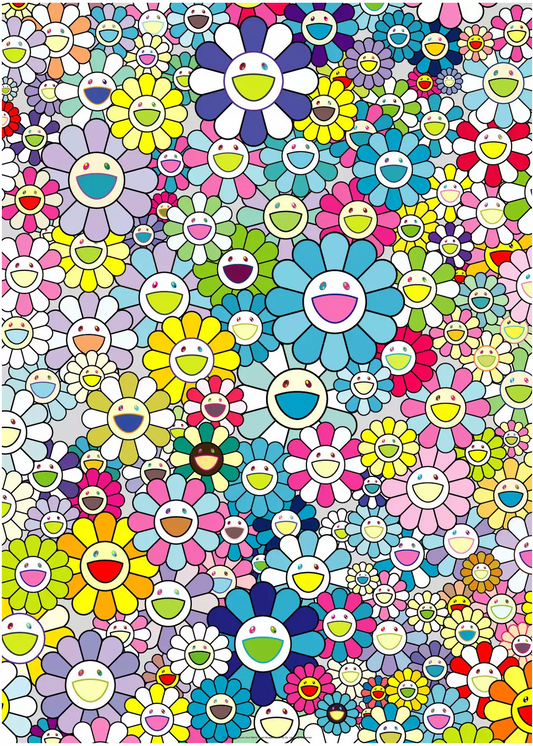 Takashi Murakami Art Prints: Champagne Supernova Blue