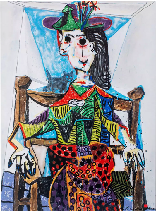 MADSAKI Art Prints: Dora Maar au Chat 2_P 畢卡索 朵拉與小貓, 2020