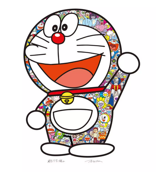 Takashi Murakami 村上隆 Art Prints: Doraemon Hip Hip Hurrah! ED1000