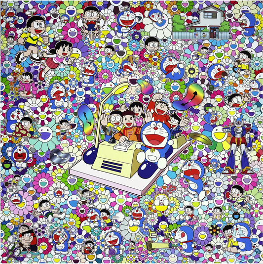 Takashi Murakami 村上隆 Art Prints: Doraemon On an endless Journey on a time machine