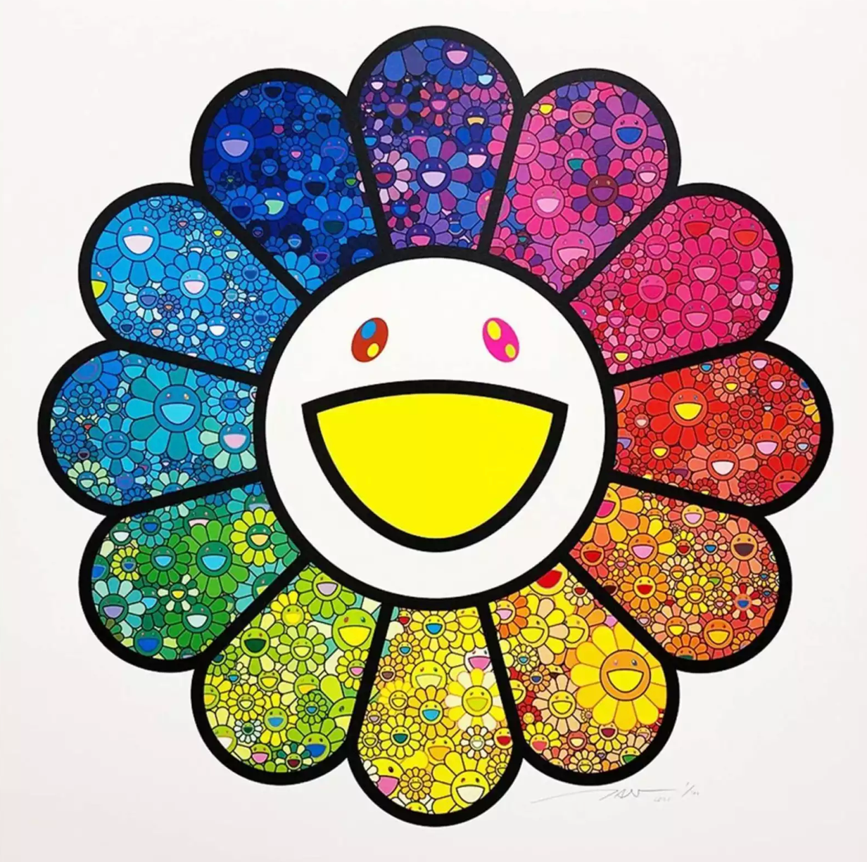 Takashi Murakami Art Prints: Flower sparkles!