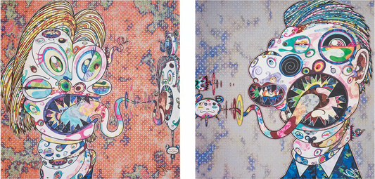 Takashi Murakami Art Prints: Homage to Francis Bacon (Study for Head of Isabel Rawsthorne and George Dyer)