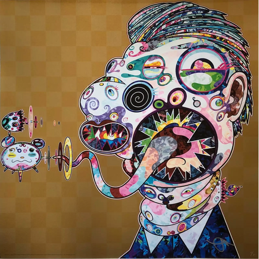 Takashi Murakami Art Prints: Homage to Francis Bacon(Study for Head of isabel Rawsthorne and George Dyer) B