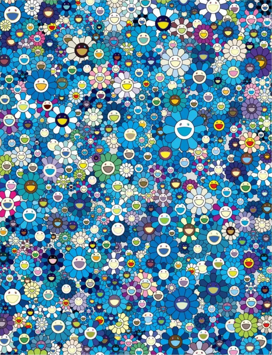 Takashi Murakami 村上隆 Art Prints: An Homage to IKB, 1957 E IKB, 1957 F Monopink, 1960 E set (3 prints)