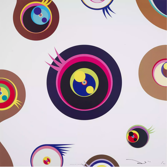 Takashi Murakami Art Print: Jellyfish eyes white 1