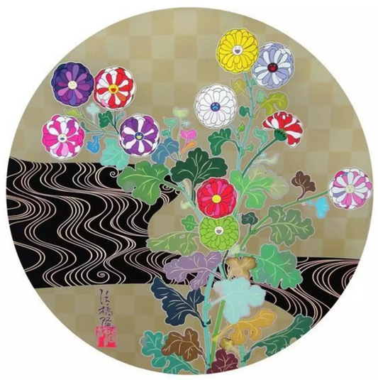 Takashi Murakami 村上隆版畫 Art Prints: Kansei Korin Gold, 2010