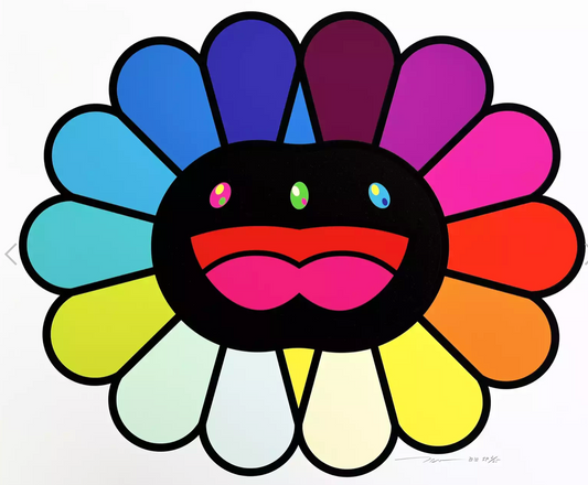Takashi Murakami Art Prints: Multicolor Double Face Black