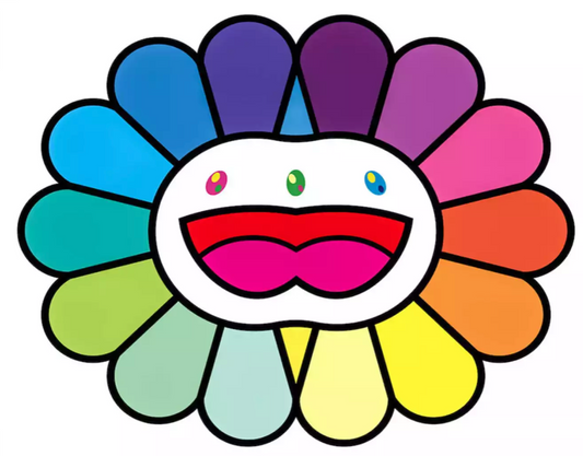 Takashi Murakami Art Prints: Multicolor Double Face White