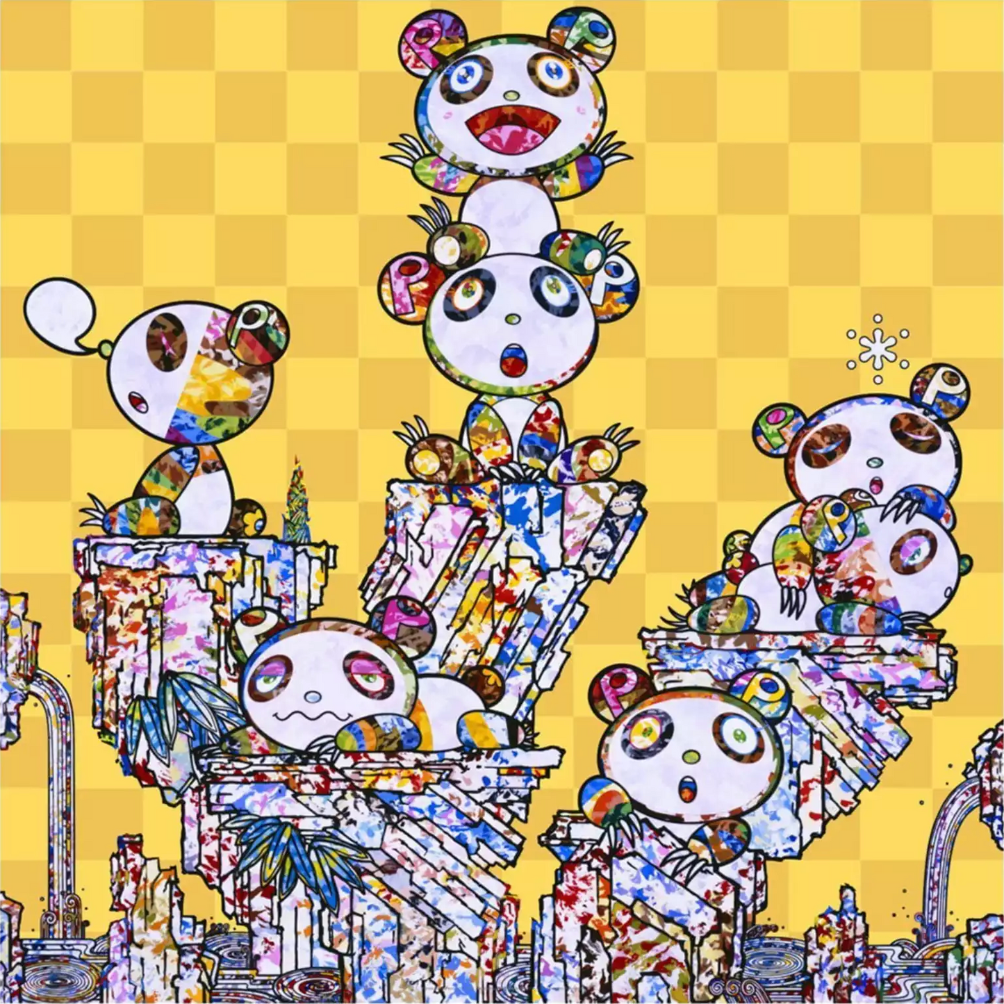 Takashi Murakami 村上隆 Art Prints: Panda cubs pandas