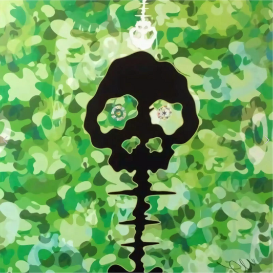 Takashi Murakami Art Prints: Time Bokan Camouflage Moss Green