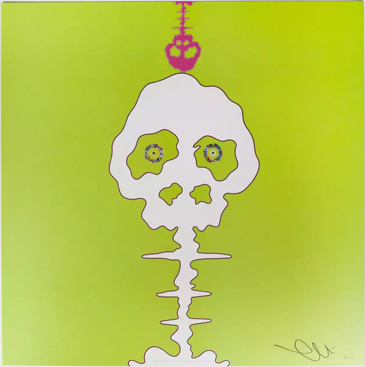 Takashi Murakami Art Prints: Lime Green - Time (Time Bokan)