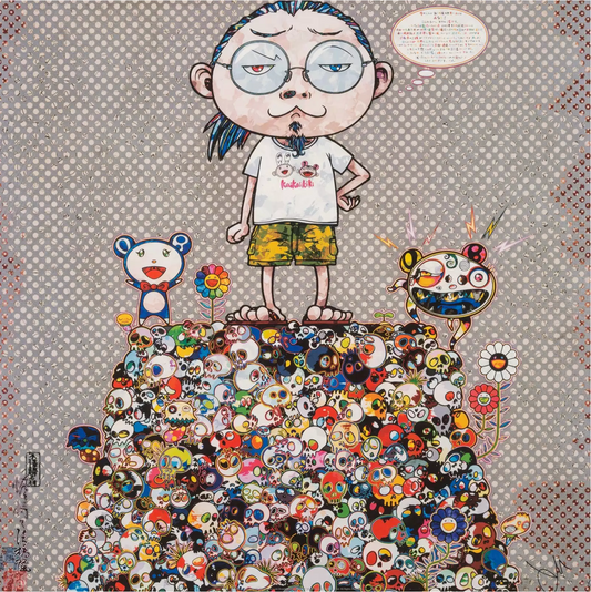 Takashi Murakami Art Print: With the Notion of Death, the Flowers Look Beautiful