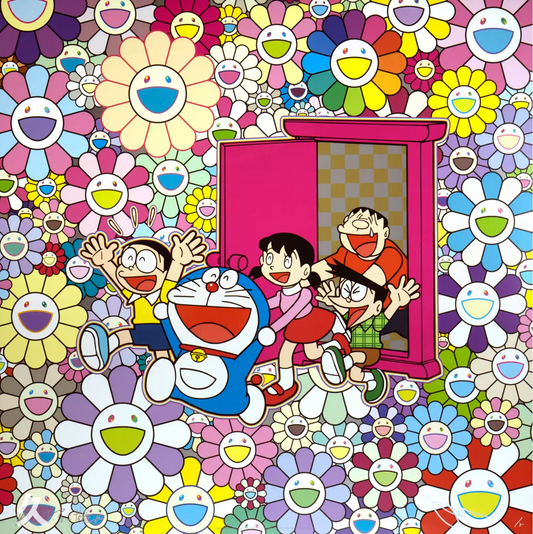 Takashi Murakami 村上隆版畫 Art Prints: saved by dokodemo door anywhere door